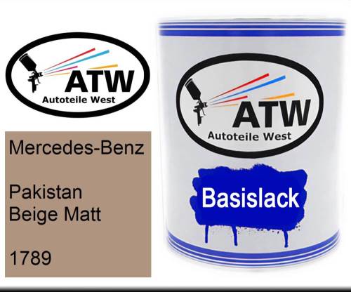 Mercedes-Benz, Pakistan Beige Matt, 1789: 1L Lackdose, von ATW Autoteile West.